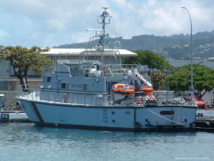Le patrouilleur de surveillance maritime Arafenua, du service des douanes. Le patrouilleur de surveillance maritime Arafenua, du service des douanes.