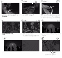 Extrait du story-board de Marin, et son partenaire Siu : La légende de la Pierre Sacrée Extrait du story-board de Marin, et son partenaire Siu : La légende de la Pierre Sacrée