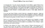 Communiqué du Tahoeraa: "Franck Falletta, d’une voix à l’autre ! "