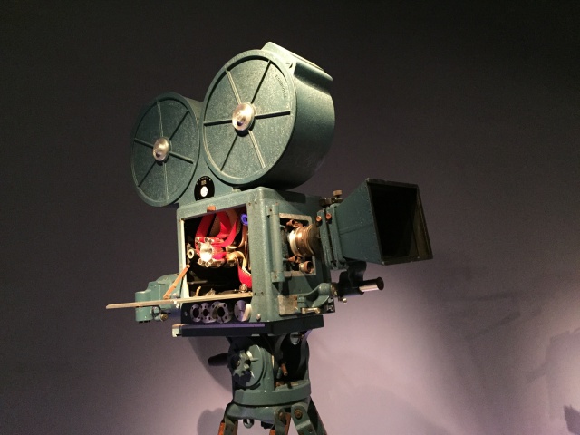 Image d'archive d'une veille machine de projection video.