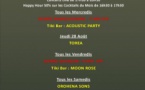 Agenda de la Semaine au Tiki Bar