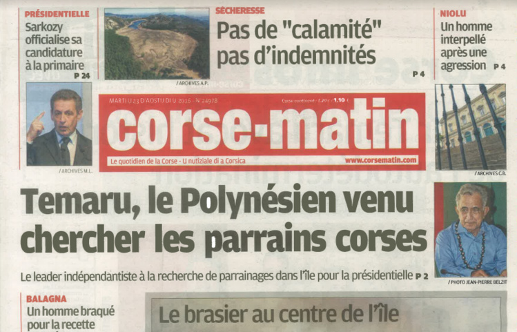 Temaru rencontre les "parrains" corses