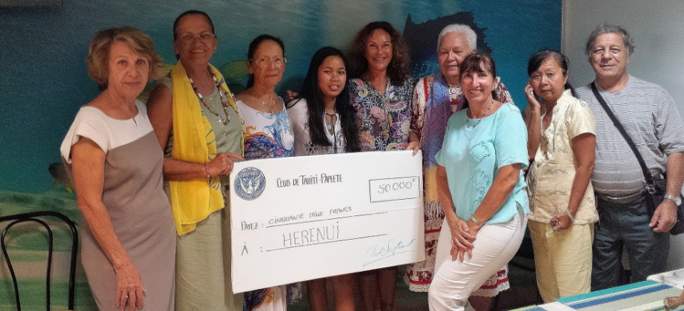 Le coup de pouce financier du club Soroptimist à Herenui Liu Le coup de pouce financier du club Soroptimist à Herenui Liu
