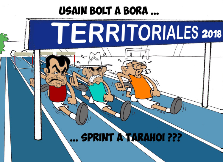 " Le sprint à Tarahoi " vu par Munoz
