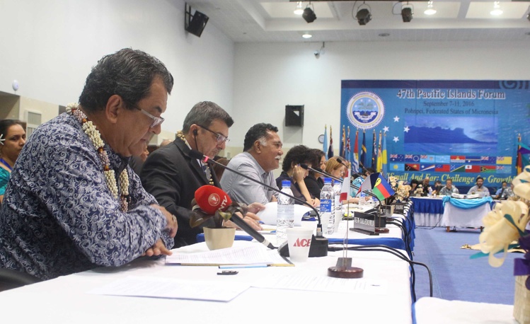 Forum du Pacifique : Edouard Fritch plaide pour la Polynésie française
