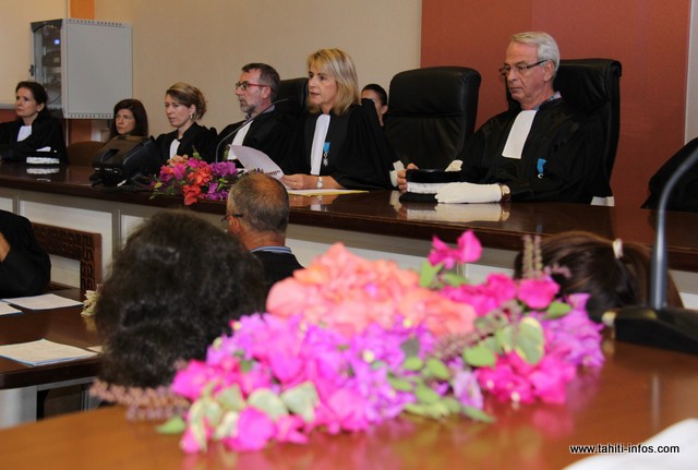 Cécile Leingre, présidente du tribunal de première instance de Papeete, a présidé cette audience solennelle.