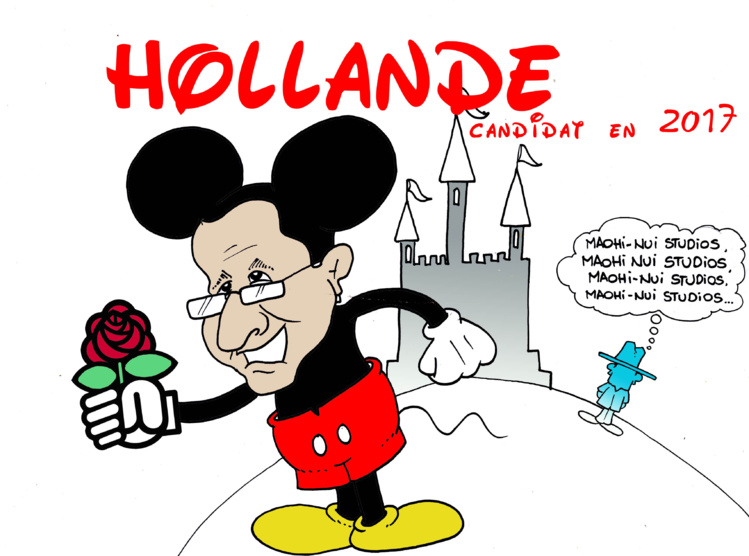 Présidentielle 2017 : Hollande candidat " vu par Munoz