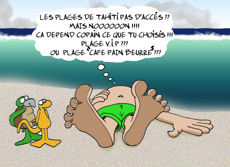 " Les plages de Tahiti " vu par Munoz