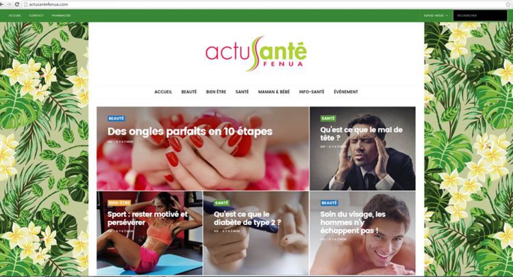 Le site www.actusantefenua.com offre aux internautes des infos santé, des conseils en bien-être, des exercices physiques pratiques, des astuces beauté…