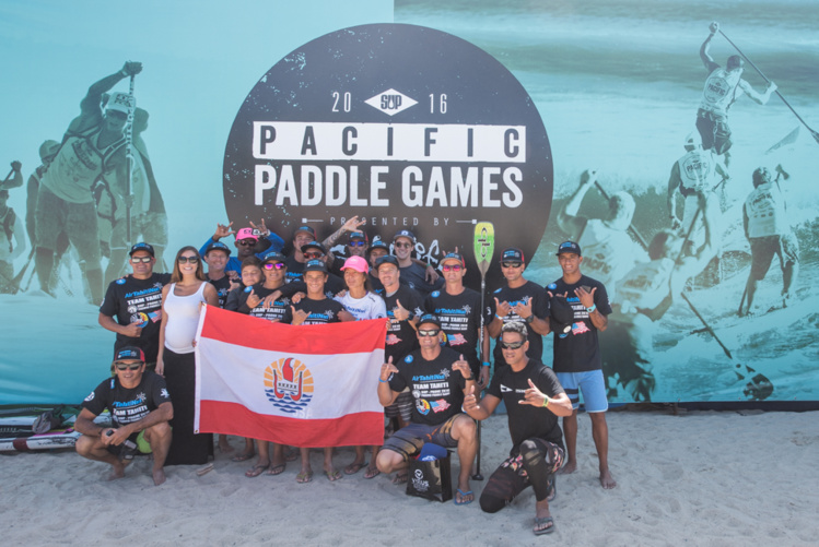 La sélection tahitienne menée par Stéphan Lambert et Thierry Tching