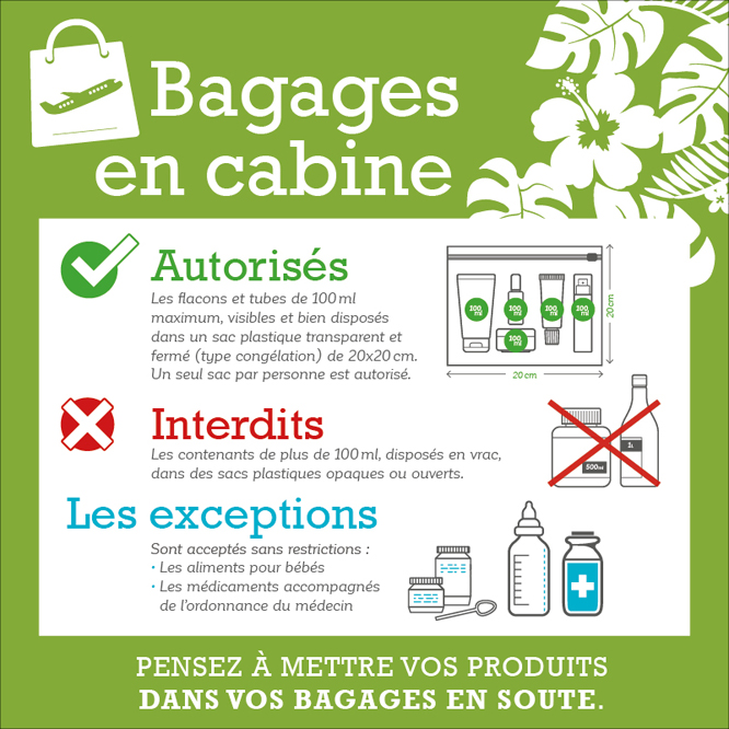 Les liquides prohibés dans les vols d'Air Tahiti à partir du 17 octobre