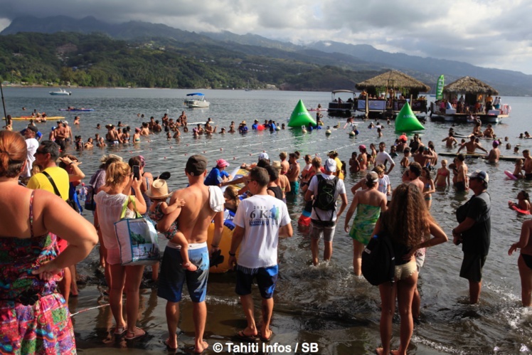 Le plan d'eau de la Pointe Vénus était en effervescence