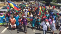 Manifestation à Nouméa pour l'inscription de tous les Kanak sur la liste électorale