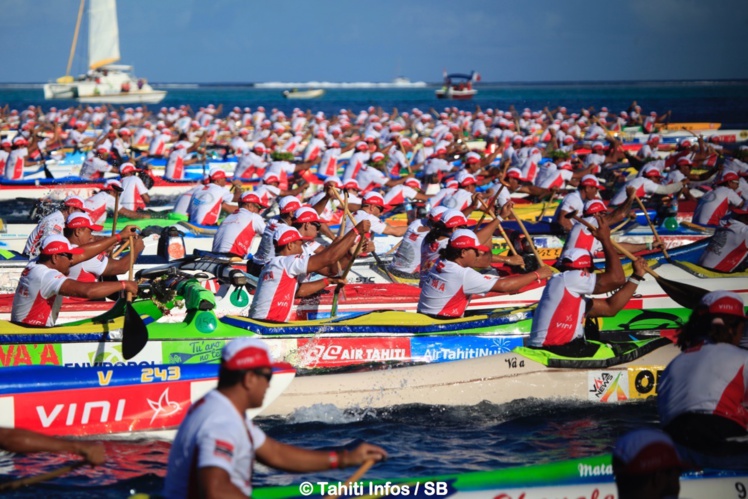 Une forte participation cette année avec 97 pirogues en senior//vétéran Une forte participation cette année avec 97 pirogues en senior//vétéran