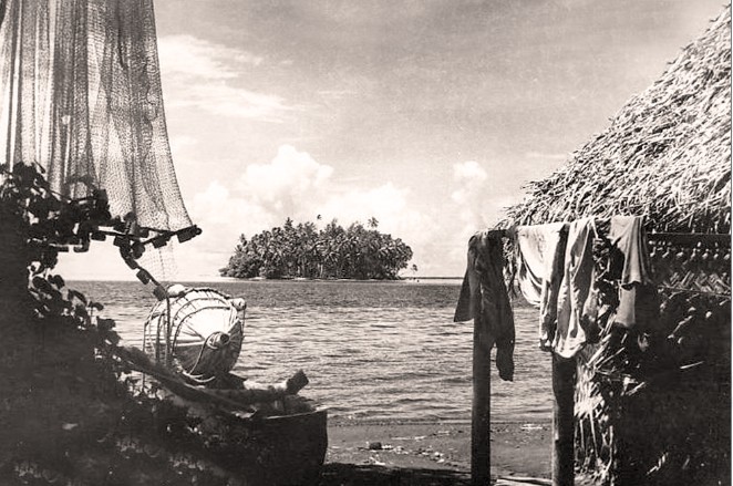 Le motu Matepi à Mataiea en 1950. Photo Mackenzie