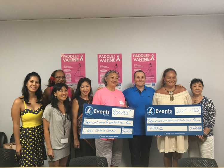 Paddle for vahine : 402 266 Fcfp reversés aux associations de lutte contre le cancer Paddle for vahine : 402 266 Fcfp reversés aux associations de lutte contre le cancer