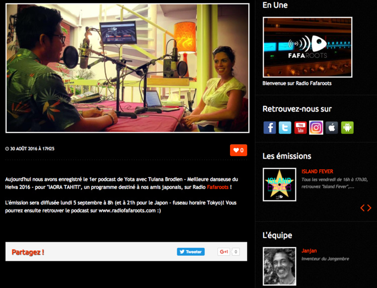 Fafaroots, la première radio en ligne du territoire Fafaroots, la première radio en ligne du territoire