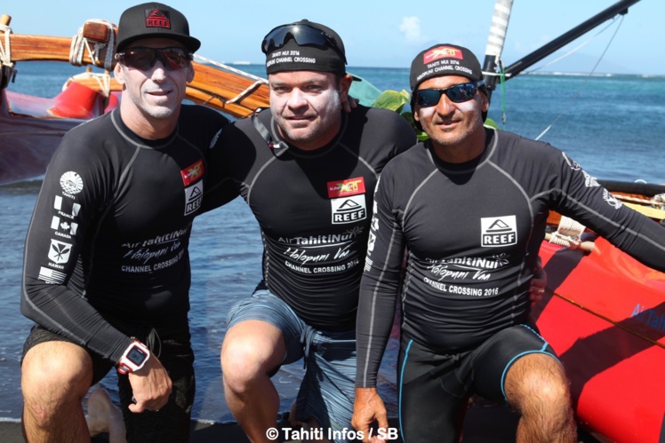 L'équipage Holopuni Moorea comoosé de Roch Frey, George Plsek et Laurent Grimault L'équipage Holopuni Moorea comoosé de Roch Frey, George Plsek et Laurent Grimault