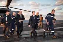 François Hollande est arrivé à bord du Charles-de-Gaulle engagé contre Daech