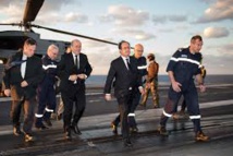 François Hollande est arrivé à bord du Charles-de-Gaulle engagé contre Daech François Hollande est arrivé à bord du Charles-de-Gaulle engagé contre Daech