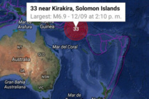 Nouveau fort séisme au large des îles Salomon (USGS)