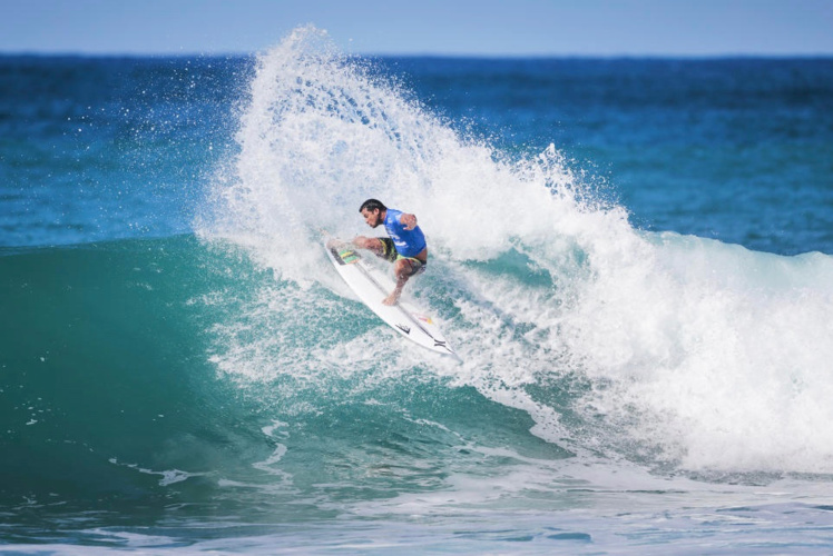 Michel en action lors du 12 et dernier heat du round 1