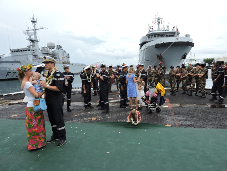 Le Bougainville, un bâtiment multi-missions, est arrivé à Papeete Le Bougainville, un bâtiment multi-missions, est arrivé à Papeete