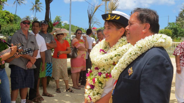 Visite du tavana hau Marie Baville à Tubuai Visite du tavana hau Marie Baville à Tubuai
