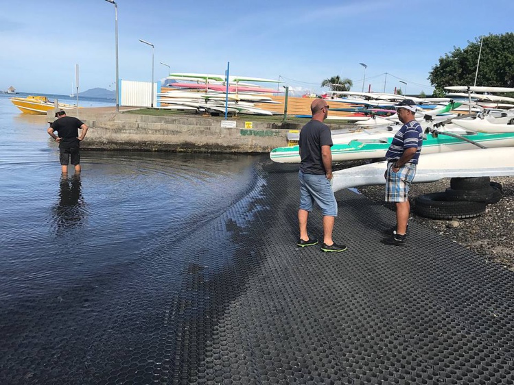 Un procédé innovant pour le slipway du fare va'a de Vaitupa Un procédé innovant pour le slipway du fare va'a de Vaitupa
