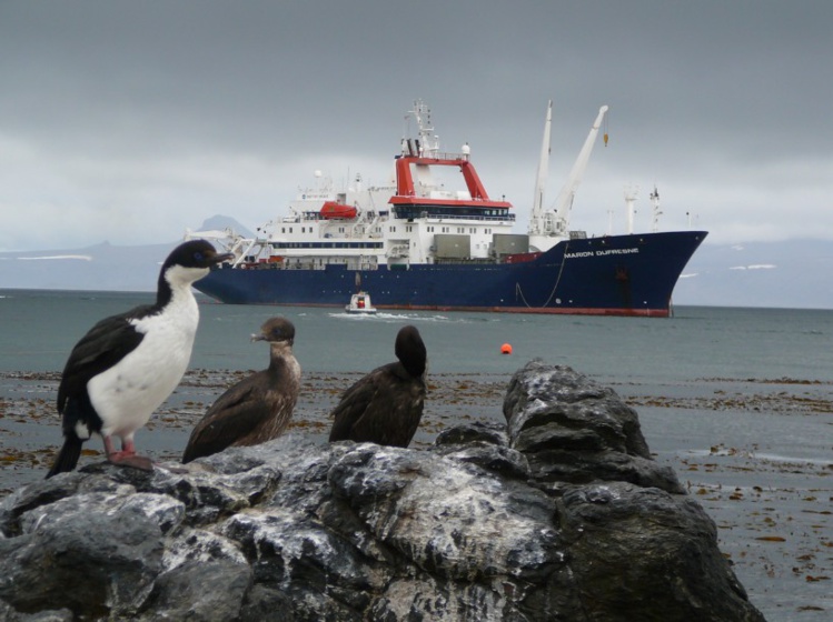 Le “Marion-Dufresne” au large de Port-aux-Français, aux Kerguelen. Le navire des Terres australes et antarctiques françaises porte le nom du découvreur de plusieurs îles du sud de l’océan indien, proches de l’Antarctique. Le “Marion-Dufresne” au large de Port-aux-Français, aux Kerguelen. Le navire des Terres australes et antarctiques françaises porte le nom du découvreur de plusieurs îles du sud de l’océan indien, proches de l’Antarctique.