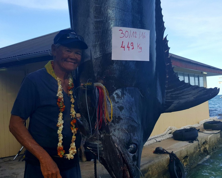 Un haura de 449 kilos pêché à Rikitea Un haura de 449 kilos pêché à Rikitea