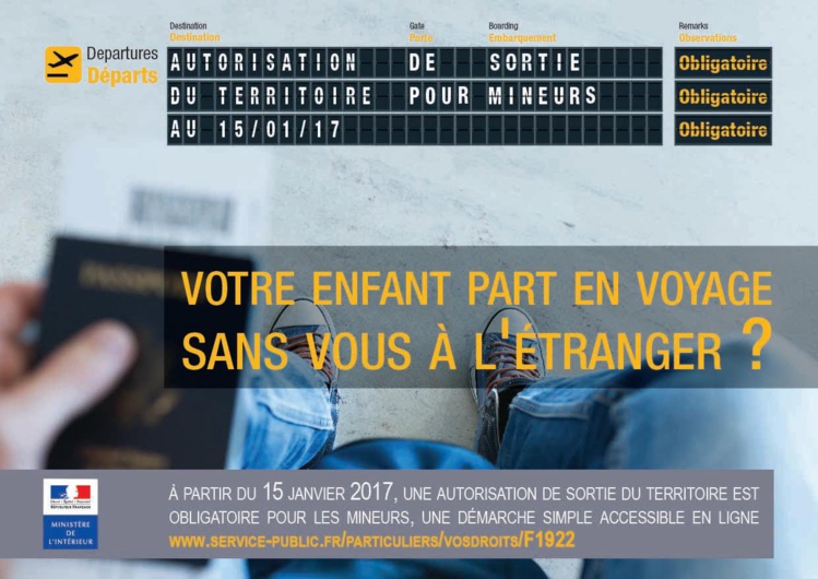 Sortie du territoire pour les mineurs : désormais, il faudra une autorisation des parents Sortie du territoire pour les mineurs : désormais, il faudra une autorisation des parents