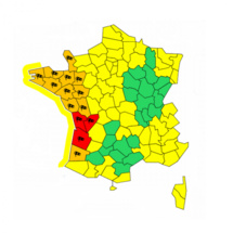 Vents violents: Gironde, Charente et Charente-Maritime en alerte rouge samedi