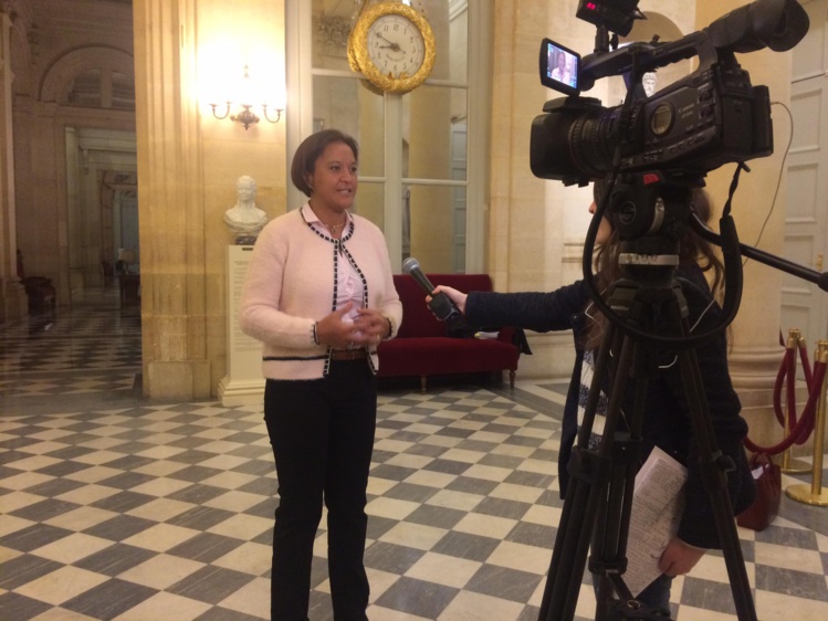 La sénatrice Lana Tetuanui, lundi à l'issue de la commission mixte paritaire. La sénatrice Lana Tetuanui, lundi à l'issue de la commission mixte paritaire.