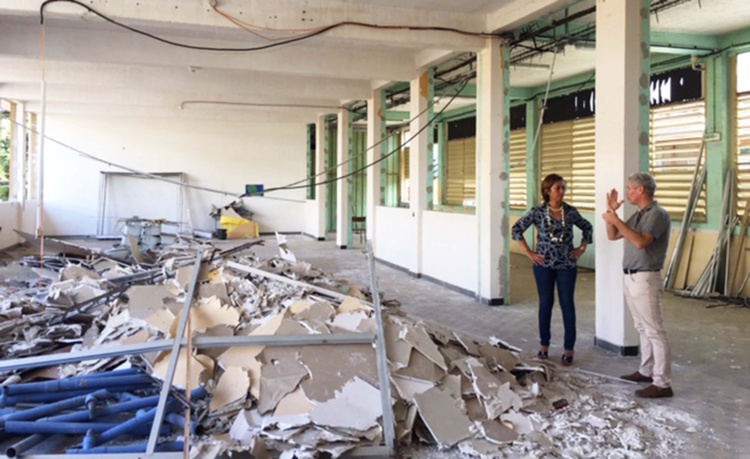 Le premier étage du lycée Paul-Gauguin en rénovation 