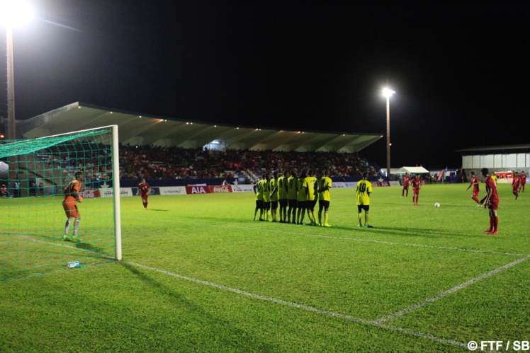 Un coup franc en fin de match qui aurait pu alourdir le score Un coup franc en fin de match qui aurait pu alourdir le score