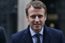 Le candidat à la présidentielle française Macron rencontre May à Londres Le candidat à la présidentielle française Macron rencontre May à Londres