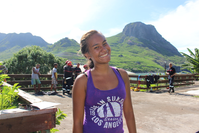 Moeata, cadette de la sécurité civile à Ua pou. Moeata, cadette de la sécurité civile à Ua pou.