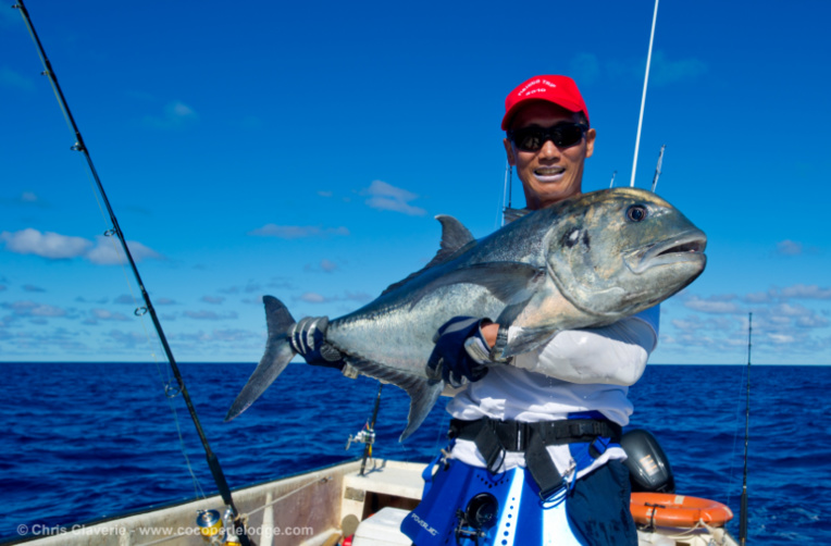 Une carangue “uru’ati” qui ne s’est rendue qu’au terme d’un beau combat. Une carangue “uru’ati” qui ne s’est rendue qu’au terme d’un beau combat.