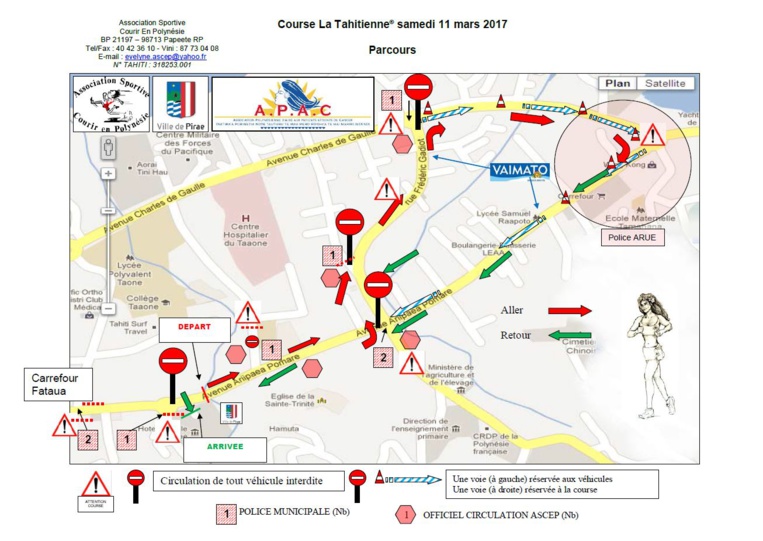 La circulation sera modifiée durant la course de "la Tahitienne" La circulation sera modifiée durant la course de "la Tahitienne"