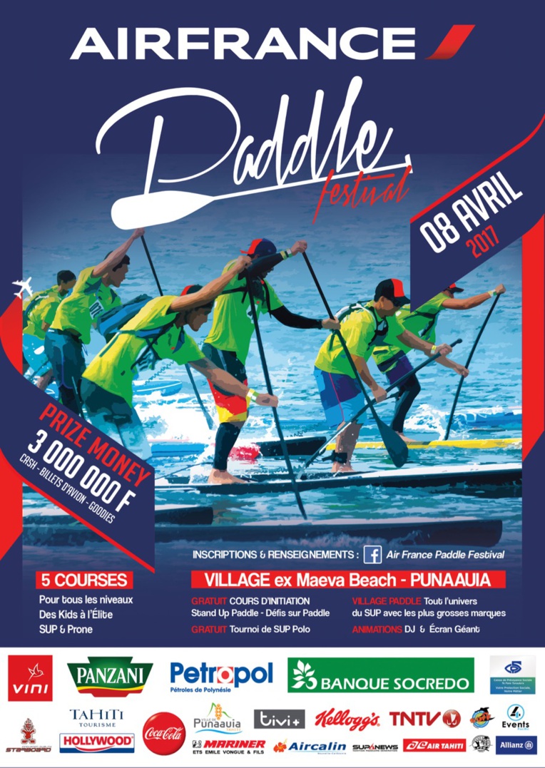 Sup – 4e Air France Paddle Festival : La fête du SUP c’est pour le 8 avril