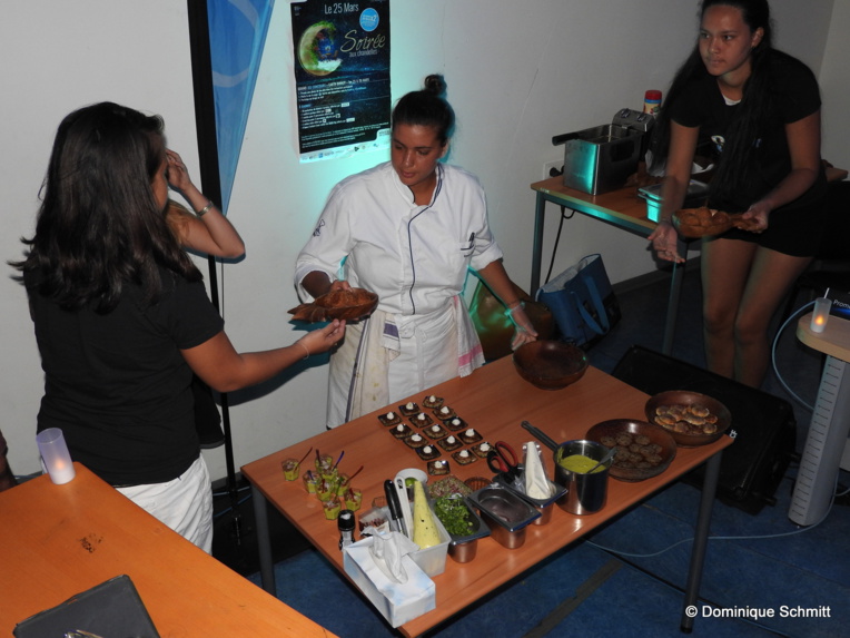 La Polynésienne Kirahu Chavez, 25 ans, a offert, en direct, une très belle démonstration de mets anti-gaspillage. La Polynésienne Kirahu Chavez, 25 ans, a offert, en direct, une très belle démonstration de mets anti-gaspillage.