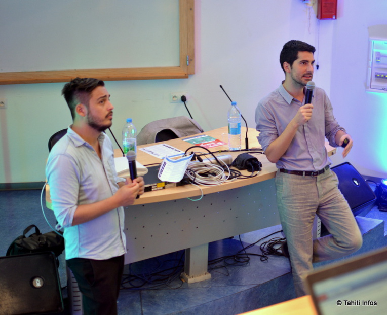 Christian Vanizette de MakeSense et Jean-Romain Micol, de French Tech, ont communiqué une vraie énergie entrepreneuriale au public lors de leur conférence. Ils ont aussi annoncé le lancement de l'incubateur de start-up de la CCISM en partenariat avec leurs deux organisations.