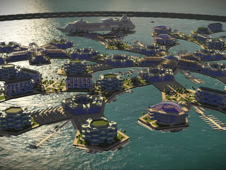 Qu'est-ce que le projet de cité flottante en Polynésie ?
