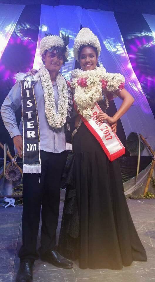 Hitirani Bardet et Raimanu Teara ont été élus Miss et Mister Bora Bora 2017.