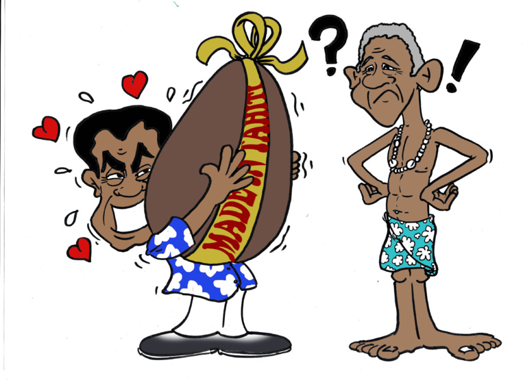 " L'oeuf d'Obama " par Munoz " L'oeuf d'Obama " par Munoz