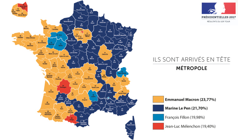 Présidentielle : tous les résultats du 1er tour en cartes et en infographies