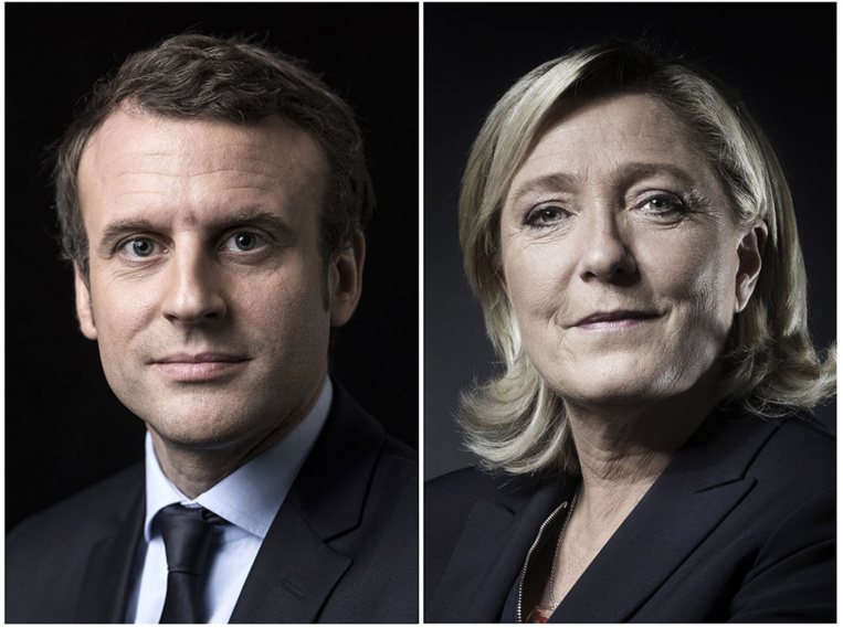Présidentielle: Macron serait largement élu face à Le Pen malgré un écart réduit