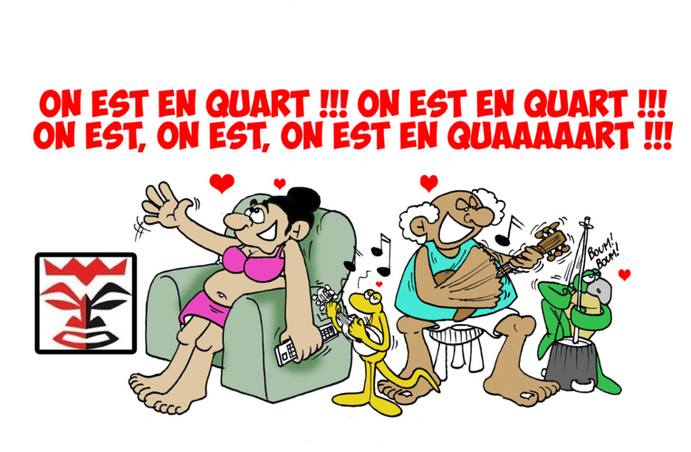 " Les Tiki Toa en 1/4 de finale " par Munoz