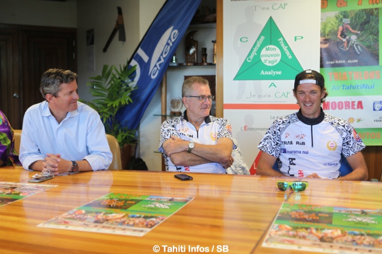 Grégoire de Chillaz, pdg d'Edt Engie, René sabatier et Guillaume Peretti, spécialiste du Trail Grégoire de Chillaz, pdg d'Edt Engie, René sabatier et Guillaume Peretti, spécialiste du Trail